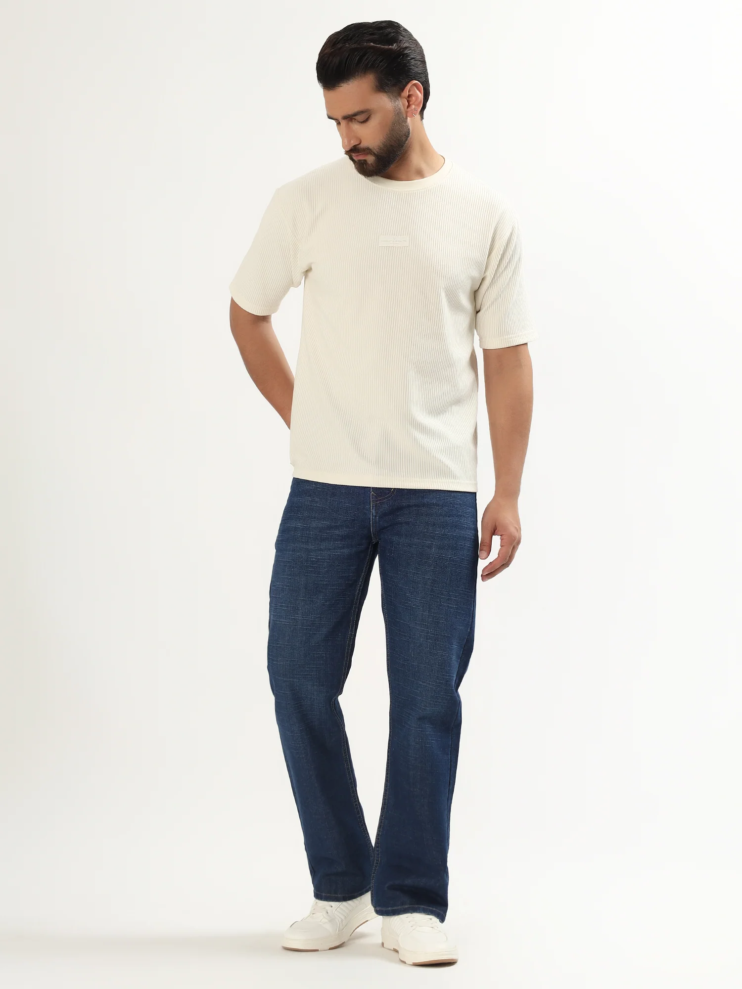 Red Boffin Men’s High Rise Non Stretchable Straight Fit Jeans - Dark Blue - Image 7