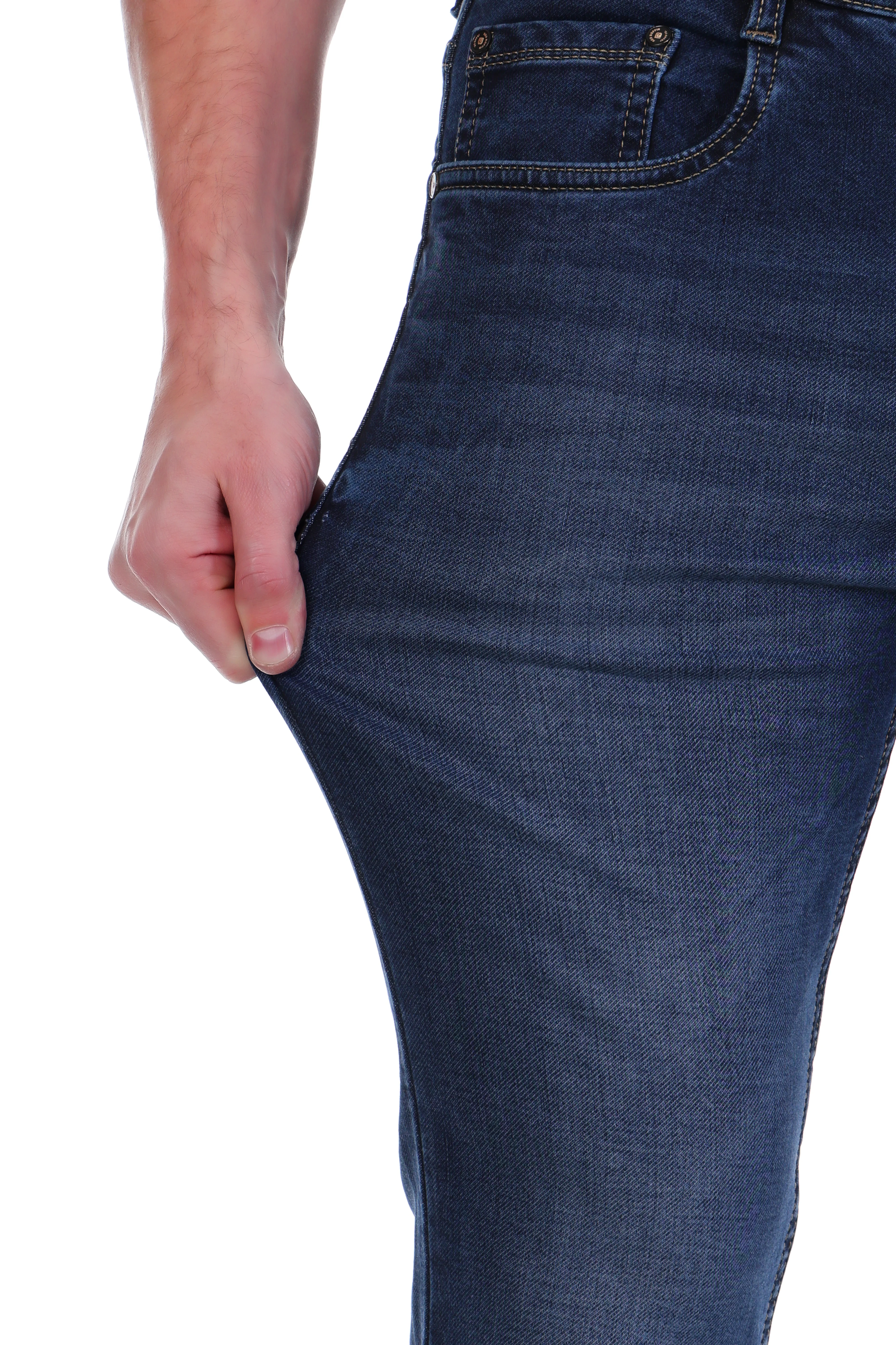 Red Boffin Men’s Regular Fit Dark Blue Jeans for Men - Image 6
