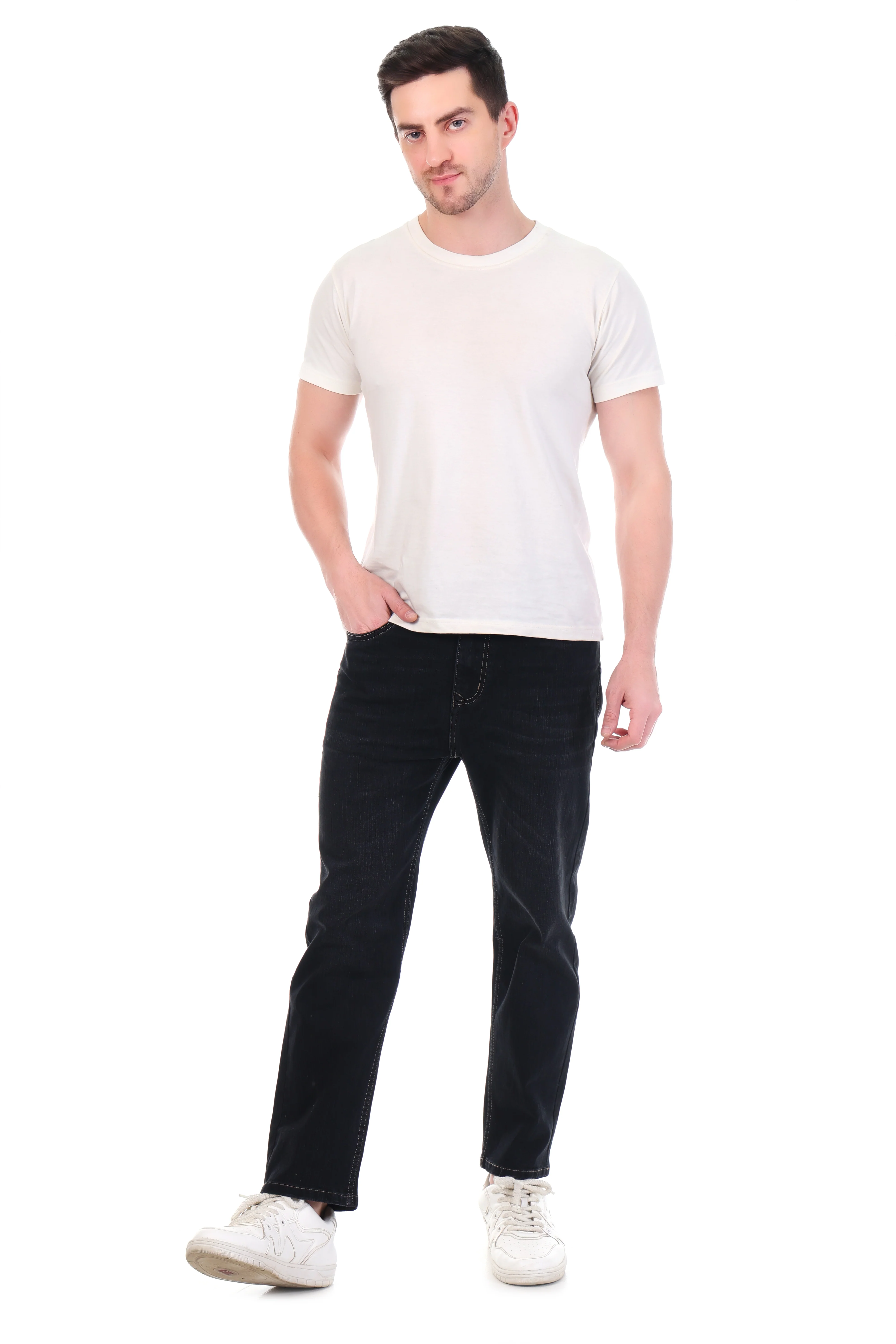 Red Boffin Men’s Relaxed Fit Black Jeans for Men - Image 5