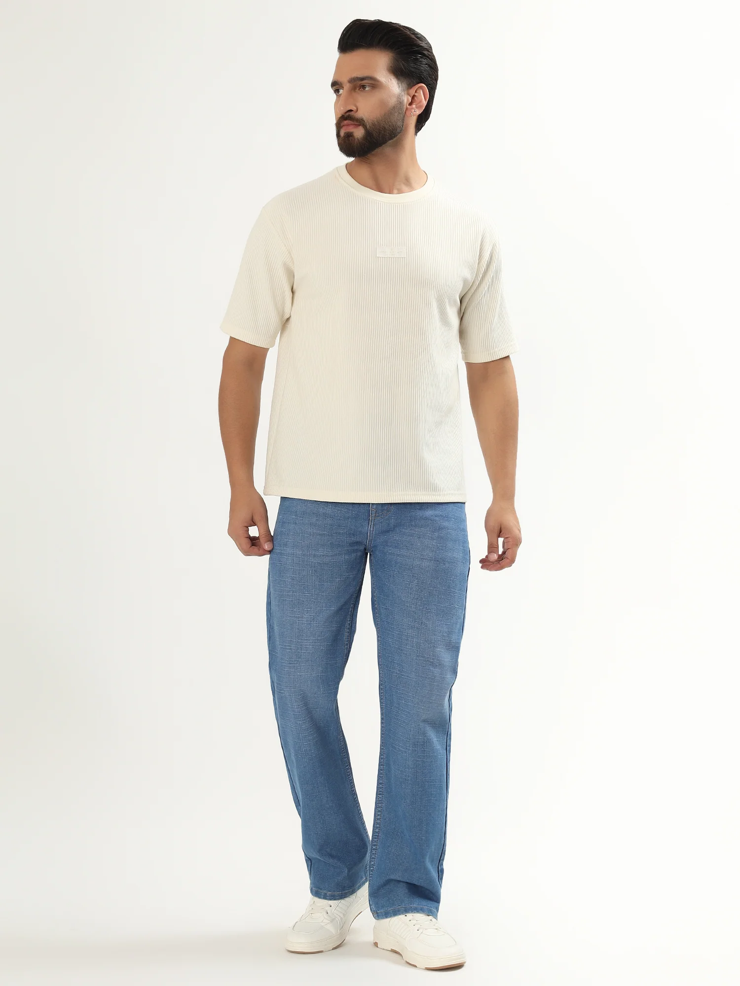 Red Boffin Men’s High Rise Non Stretchable Straight Fit Jeans - Blue - Image 7